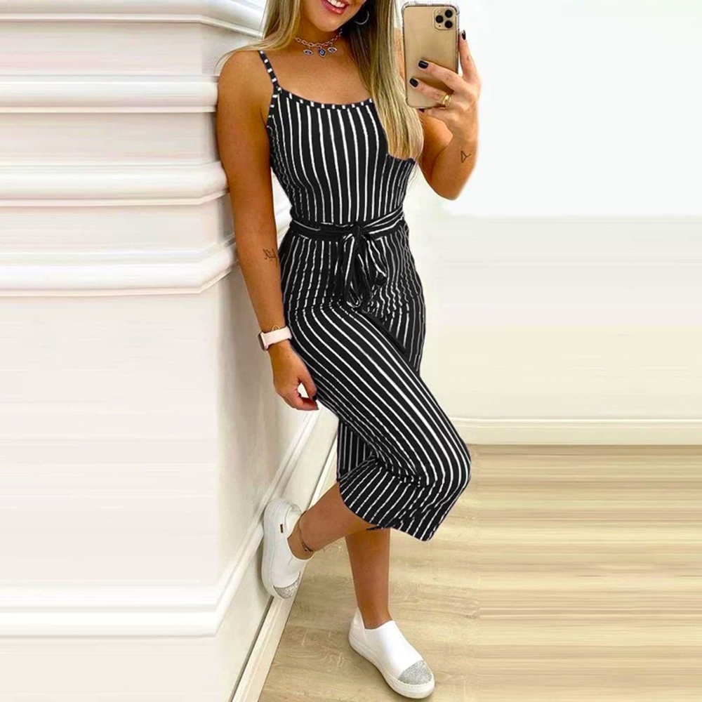 Striped jumpsuit